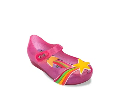 Mini Melissa Ultragirl Colors Jelly Mary Jane Flat Kids' In Fuchsia