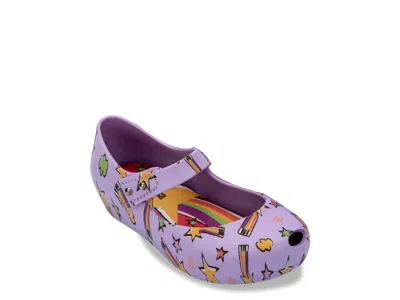 Mini Melissa Ultragirl Colors Jelly Mary Jane Flat Kids' In Purple