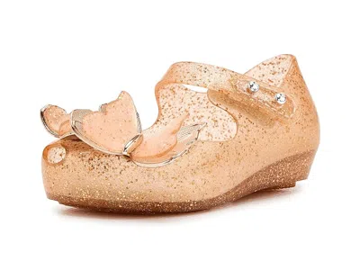 Mini Melissa Ultragirl Fly Iii Baby (toddler/little Kid) Girls Shoes Beige Glitter : 8 Toddler M In Brown