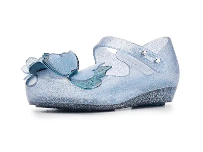 Mini Melissa Ultragirl Fly Iii Baby (toddler/little Kid) Girls Shoes Glitter Blue : 8 Toddler M