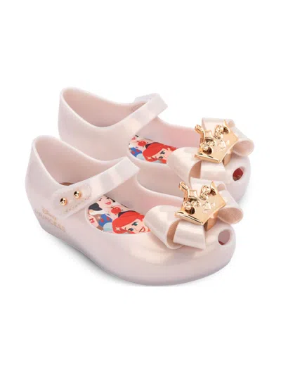 Mini Melissa Babies' Ultragirl Ii Disney Princess Ballet Flats In Neutrals