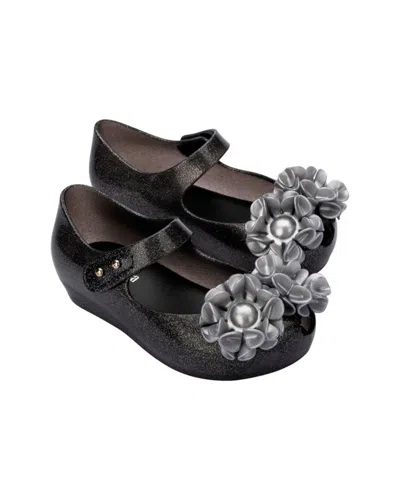 Mini Melissa Kids' Ultragirl Springtime Baby Ballerina Flat In Black