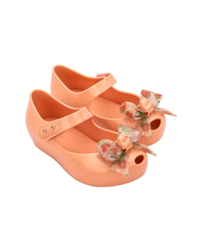 Mini Melissa Ultragirl Sweet Baby Ballerina Flat In Orange