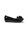 Mini Melissa Ultragirl Sweet Bow-detail Ballerinas In Black