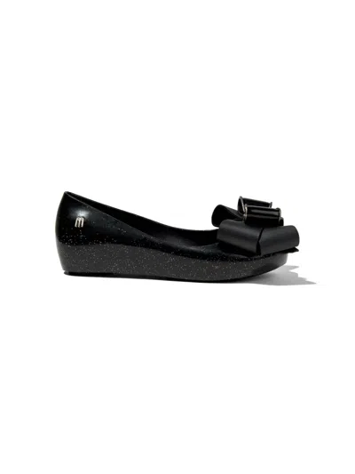 Mini Melissa Kids' Ultragirl Sweet Bow-detail Ballerinas In Black