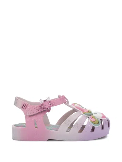 Mini Melissa Babies' Unicorn-appliqué Sandals In Multi