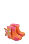 Mini Melissa Kids'  Welly Wonderland Boot In Orange