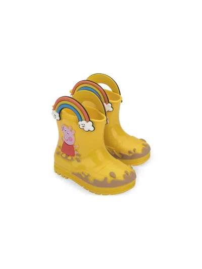 Mini Melissa Babies' Welly X Peppa Pig Boots In 黄色