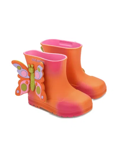 Mini Melissa Babies' Wonderland Wellies In Orange