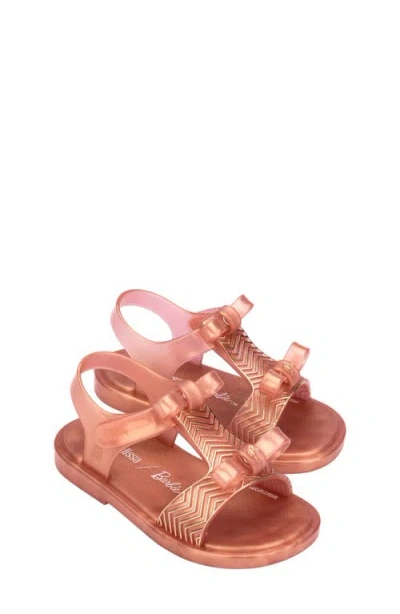 Mini Melissa X Barbie Kids' Dream Sandal In Pearly Pink