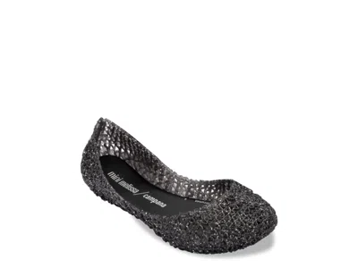 Mini Melissa X Campana Brothers Papel Jelly Flat Kids' In Black