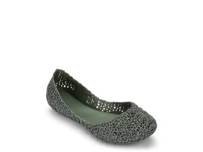 Mini Melissa X Campana Brothers Papel Jelly Flat Kids' In Dark Green