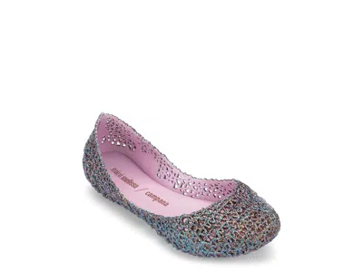 Mini Melissa X Campana Brothers Papel Jelly Flat Kids' In Fuchsia