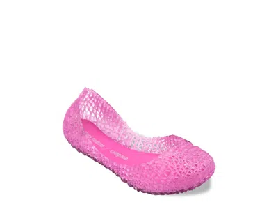 Mini Melissa X Campana Brothers Papel Jelly Flat Kids' In Pink