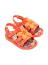 Mini Melissa X Disney Colorland Moana Sandals In Orange