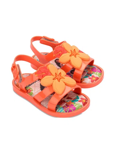 Mini Melissa Babies' X Disney Colorland Moana Sandals In Orange