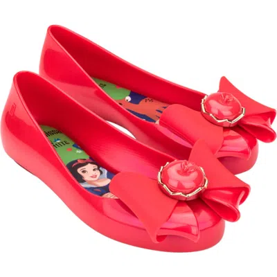 Mini Melissa Kids'  X Disney Snow White Sweet Love Ballet Flat In Red