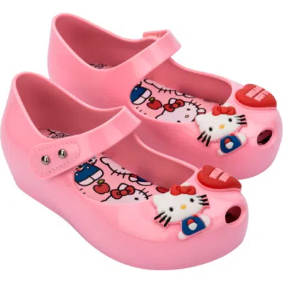 Mini Melissa Babies'  X Hello Kitty Kids' Ultragirl Flat In Pink