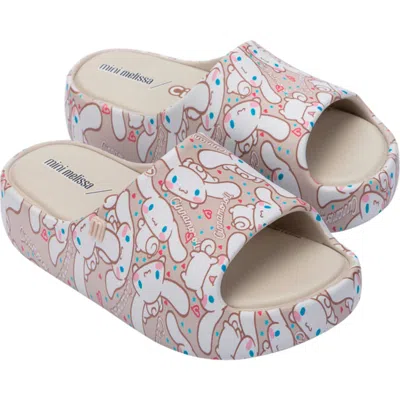 Mini Melissa X Sanrio Kids' Free Platform Slide Sandal In Neutral
