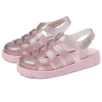 Mini Melissa Kids' Youth  Megan Sandals Pink Adjustable Strap Fisherman Ver1066