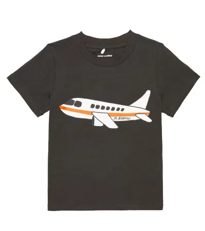 Mini Rodini Kids' T-shirt Airplane Aus Jersey In Grey