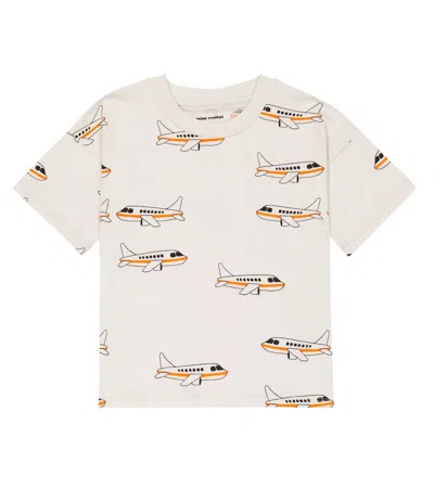 Mini Rodini Kids' Printed Cotton T-shirt In Grey