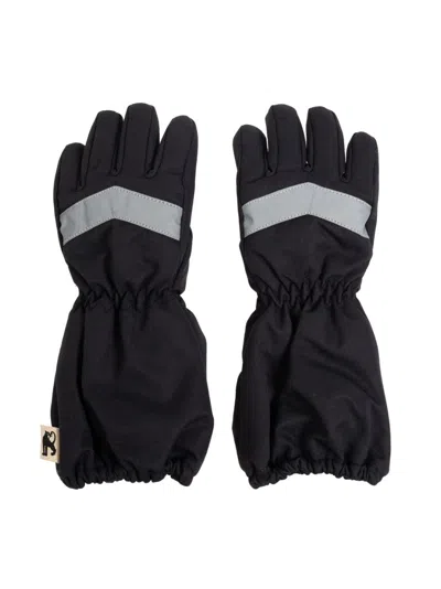 Mini Rodini Kids' Alaska Stripe Glove In Black