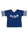 Mini Rodini Alien Application Ss Tee In Blue