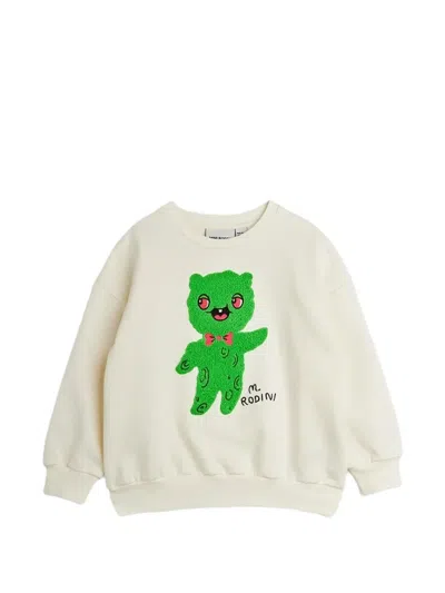 Mini Rodini Kids' Alien Chenille-motif Sweater In White