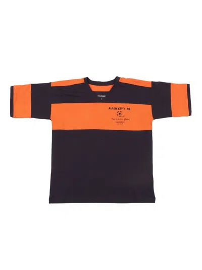 Mini Rodini Alien City Fc Sp Ss Tee Loose Fit In Black