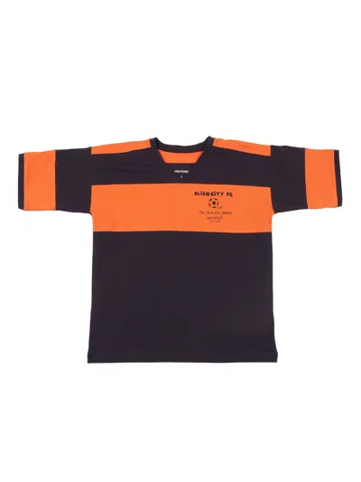 Mini Rodini Alien City Fc Sp Ss Tee Loose Fit In Black