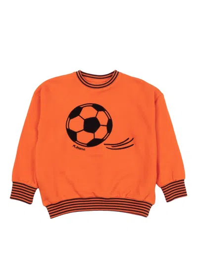 Mini Rodini Alien City Fc Sp Ss Tee In Orange