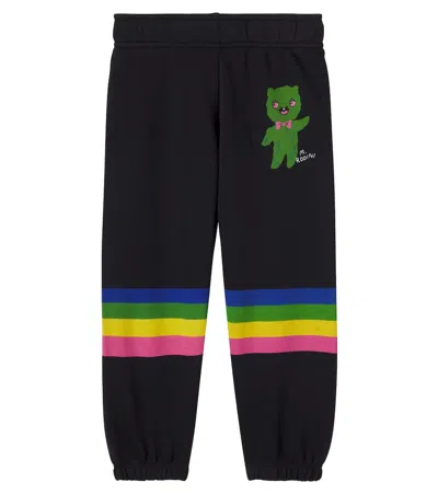 Mini Rodini Kids' Alien Cotton Jersey Sweatpants In Black