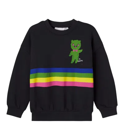 Mini Rodini Kids' Alien Cotton Jersey Sweatshirt In Black