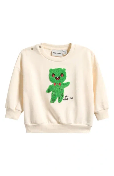 Mini Rodini Babies'  Alien Organic Cotton Sweatshirt In Neutral