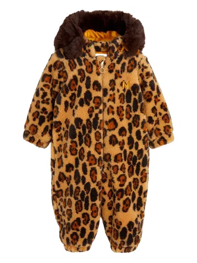 Mini Rodini Babies' Animal Print Body In Neutrals