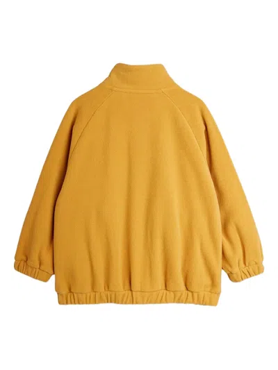 Mini Rodini Kids' Appliqué Zip Jacket In Yellow