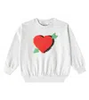 Mini Rodini Arrowed Heart Cotton Chenille Sweatshirt In Grey