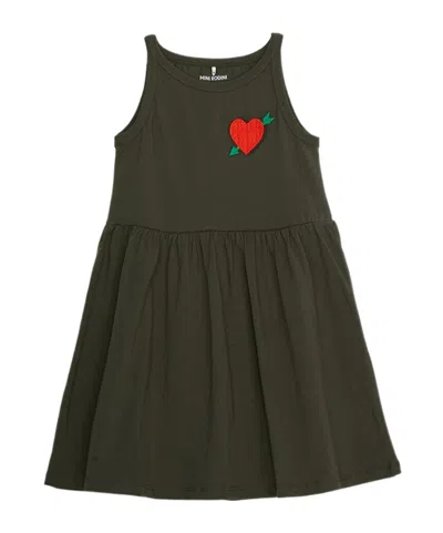 Mini Rodini Kids' Arrowed Heart Dress In Black