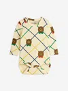 Mini Rodini Baby Bear Check Bodysuit In Multi