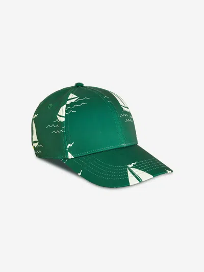 Mini Rodini Kids'  Baby Boys Sailing Boats Cap In Green