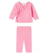 Mini Rodini Baby Cotton Cardigan And Pants Set