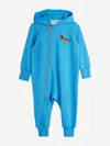 Mini Rodini Baby Embroidered Dog Onesie In Blue