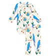 MINI RODINI BABY PARROTS COTTON JERSEY BODYSUIT AND PANTS SET