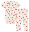 Mini Rodini Baby Printed Bodysuit And Pants Set In Neutral