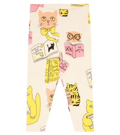 Mini Rodini Baby Printed Cotton Leggings In Neutrals