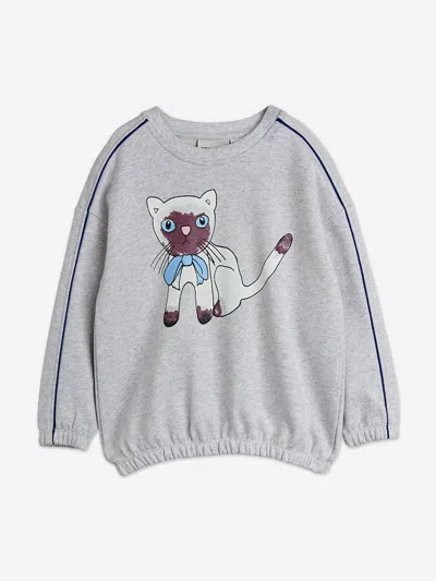 Mini Rodini Baby Siamese Sweatshirt In Gray