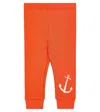 Mini Rodini Baby Skipper Cotton Leggings In Red