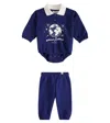 Mini Rodini Baby Set Society Aus Spieler Und Hose In Blau