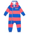 Mini Rodini Baby Striped Cotton Jumpsuit In Multicoloured
